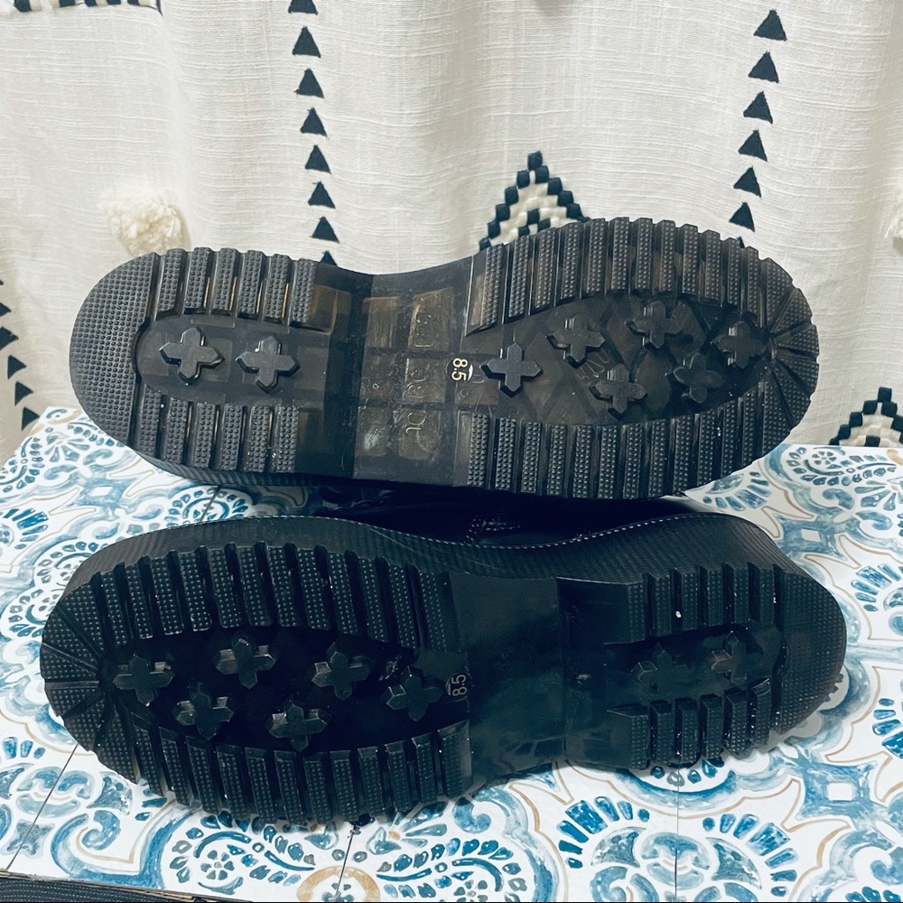 Jeffrey Campbell Sopas Lugged Platform Leather Combat Boot Black Size 8.5 - Picture 14 of 15